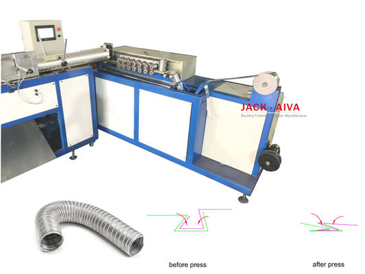 Máquina flexible de aluminio de la canalización de la máquina del conducto de la cerradura triple