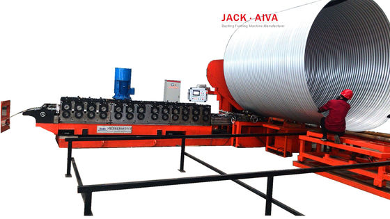 máquina 6000m m acanalada del tubo del espiral de la alcantarilla de 800m m